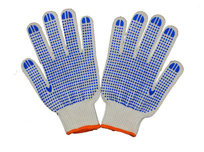 藍(lán)點(diǎn)塑紗線手套 高性價(jià)比勞保防護(hù)之選